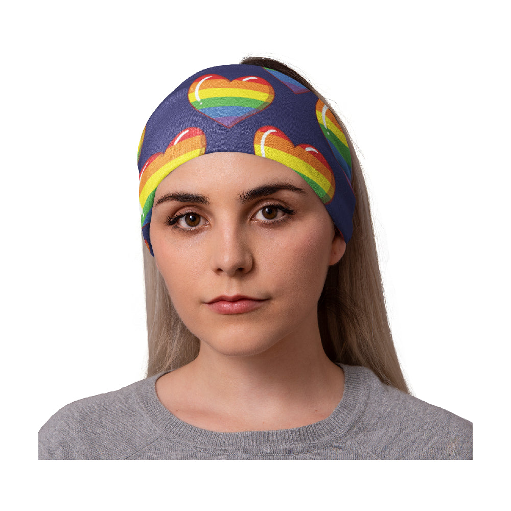 Lunabands Rainbow Gay Pride Designer Multi Use Multifunctional Running Sports Fitness Training Bandana Headband Snood Skiing