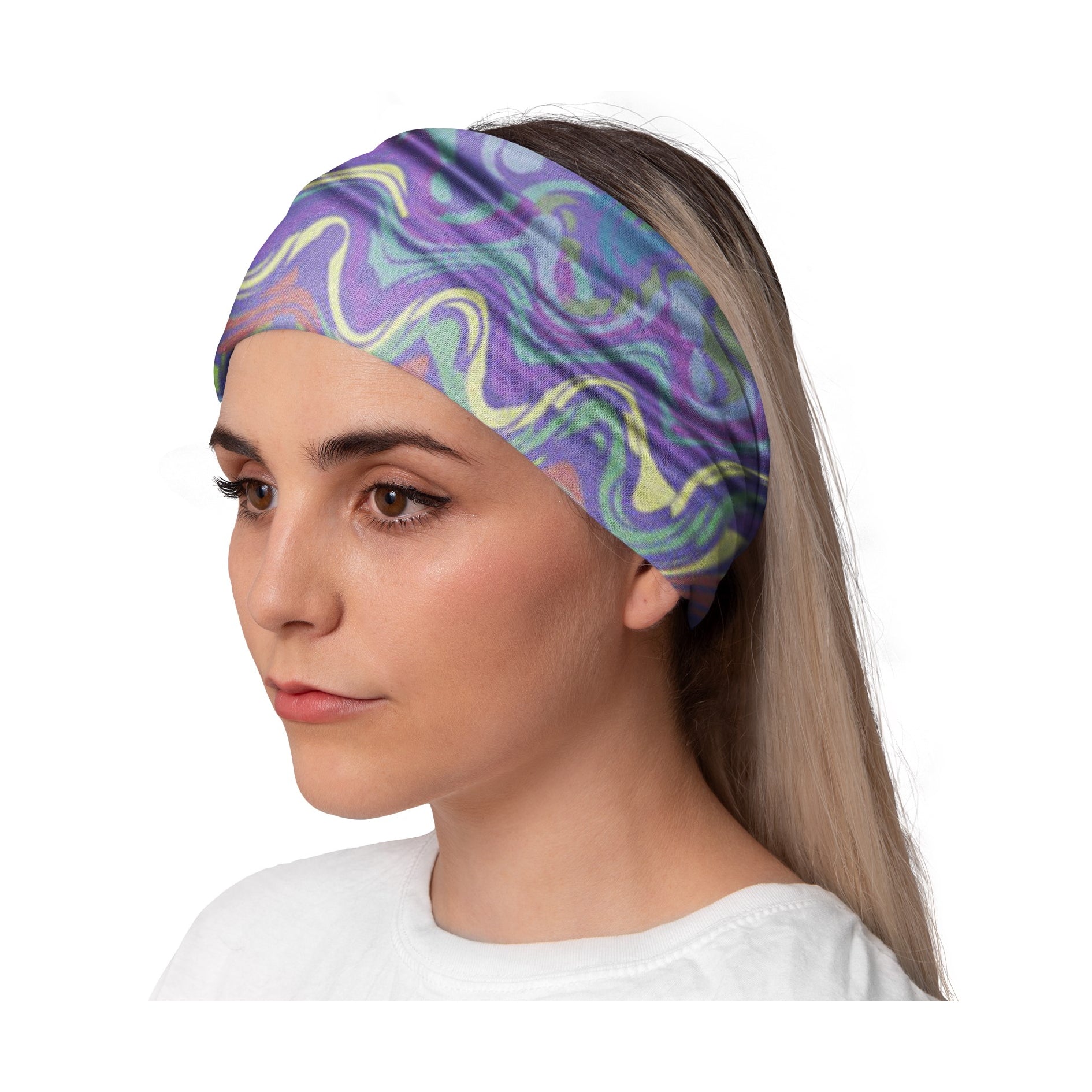 Lunabands Bohemian Haze Womans Ladies Fashion Designer Multi Use Multifunctional Trail Running Gym Snood Bandana Headband Fitness