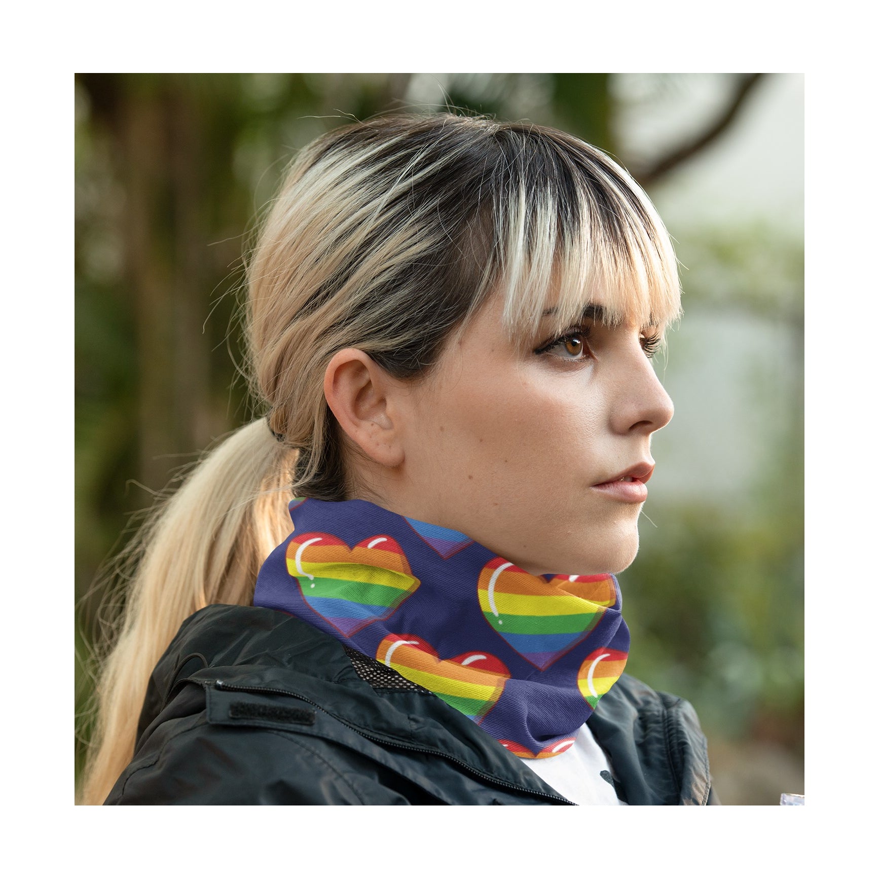 Lunabands Rainbow Gay Pride Designer Multi Use Multifunctional Running Sports Fitness Training Bandana Headband Snood Skiing