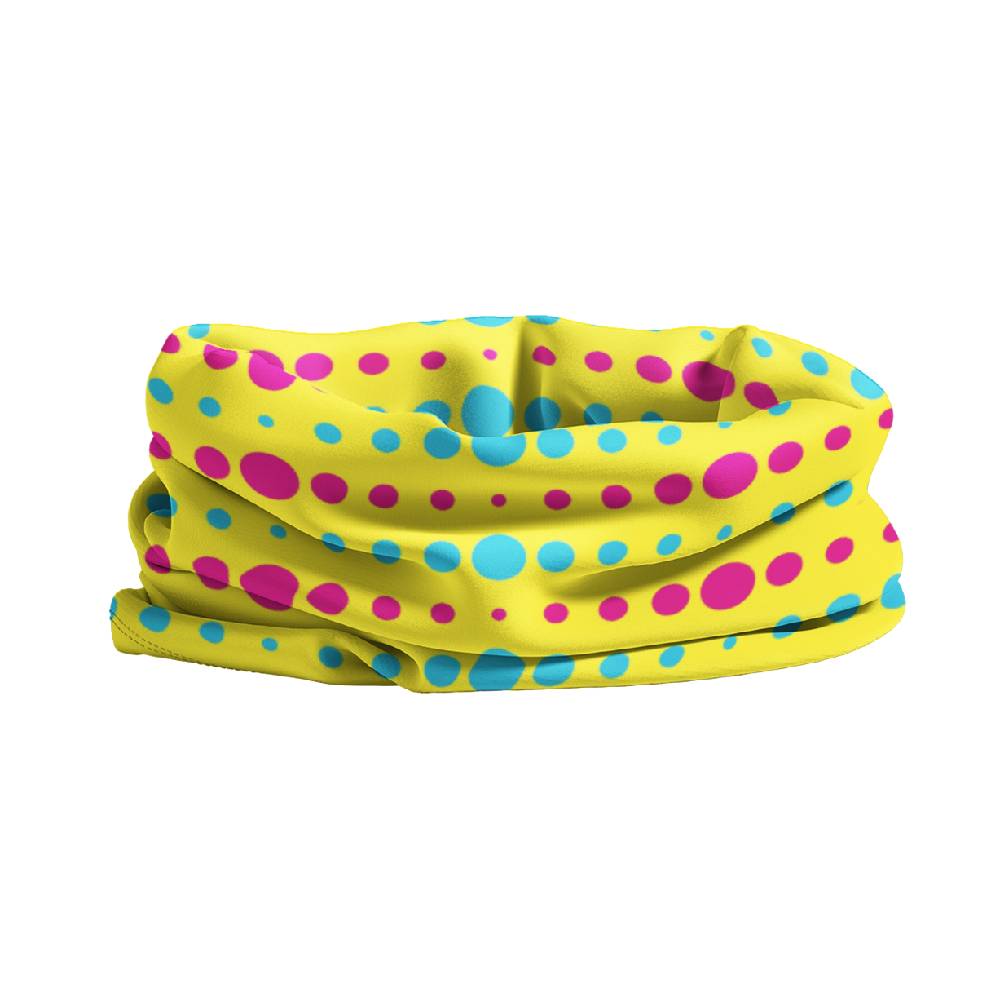 Lunabands yellow dots multi use bandana headband scarf